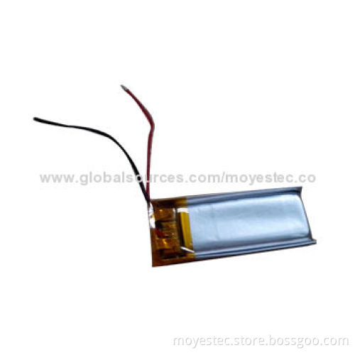 3.7V 55mAh Li-ion Curved Battery for Sports Bracelets, High-capacity Density